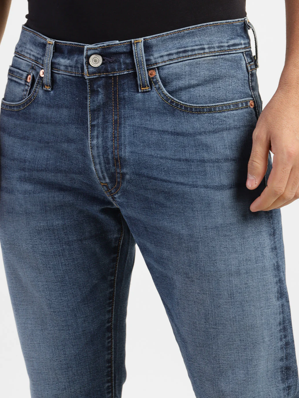 Men's 511 Blue Slim Fit Mid Rise Jeans - Image 7