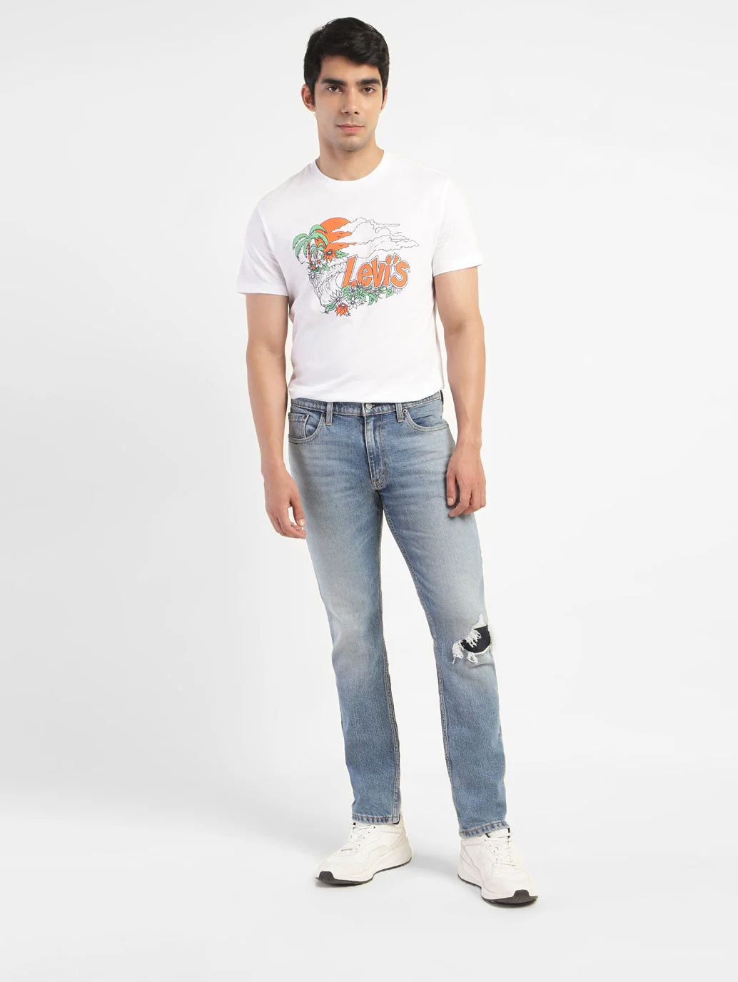 Men's 511 Blue Slim Fit Mid Rise Jeans