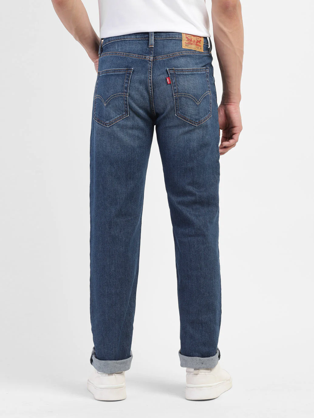 Men's 511 Blue Slim Fit Mid Rise Jeans - Image 3