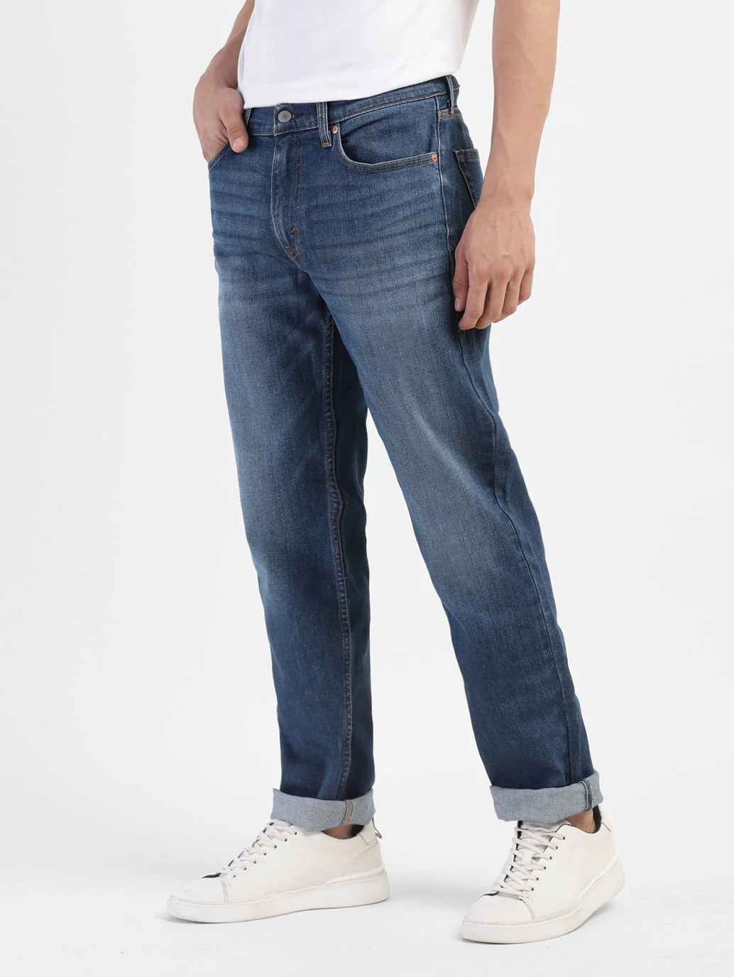 Men's 511 Blue Slim Fit Mid Rise Jeans - Image 5