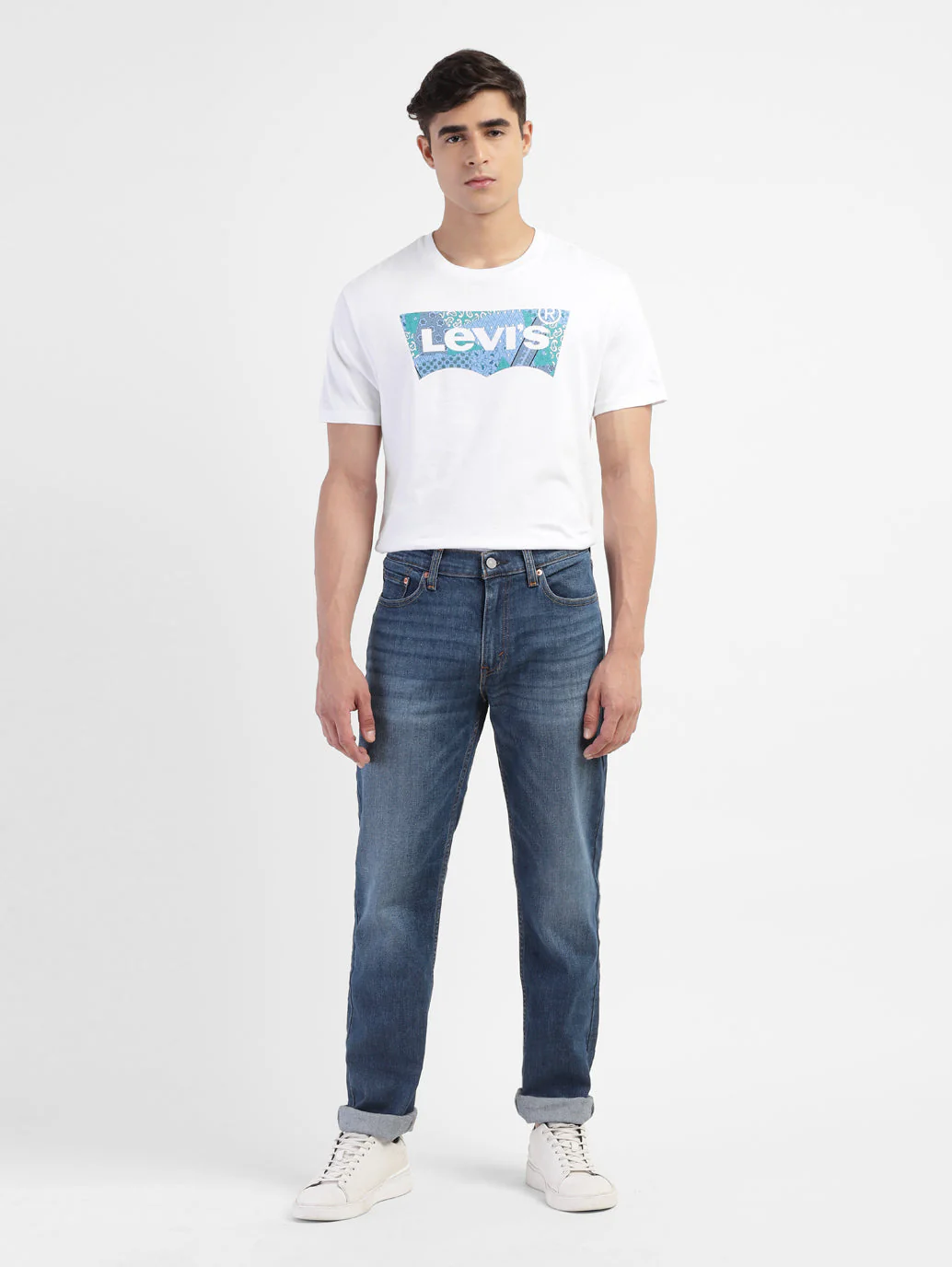 Men's 511 Blue Slim Fit Mid Rise Jeans - Image 6