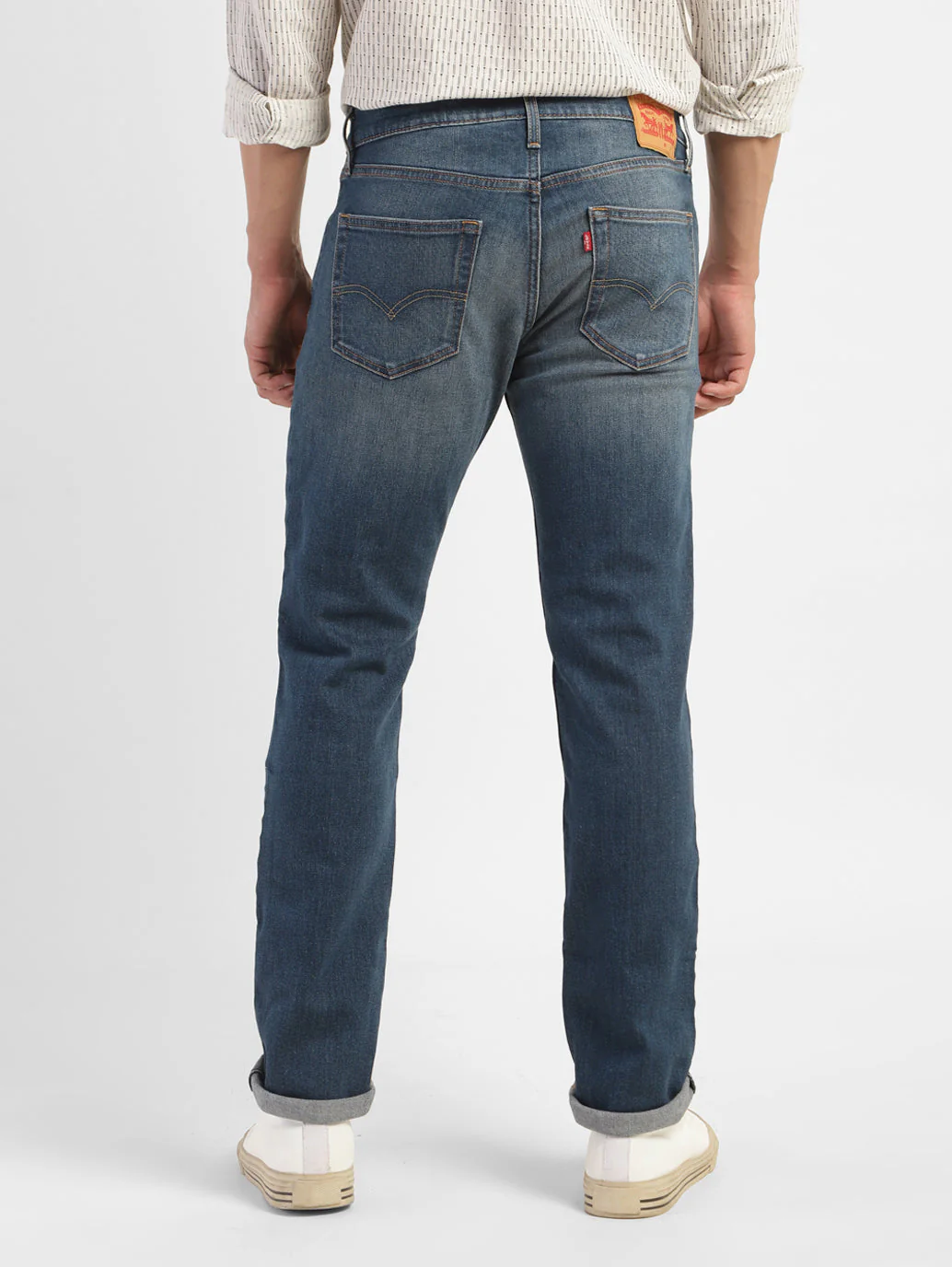 Men's 511 Blue Slim Fit Mid Rise Jeans - Image 3