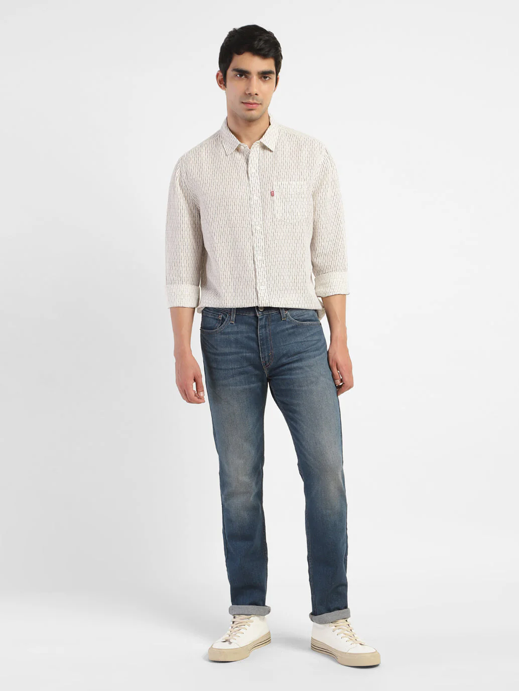 Men's 511 Blue Slim Fit Mid Rise Jeans - Image 6
