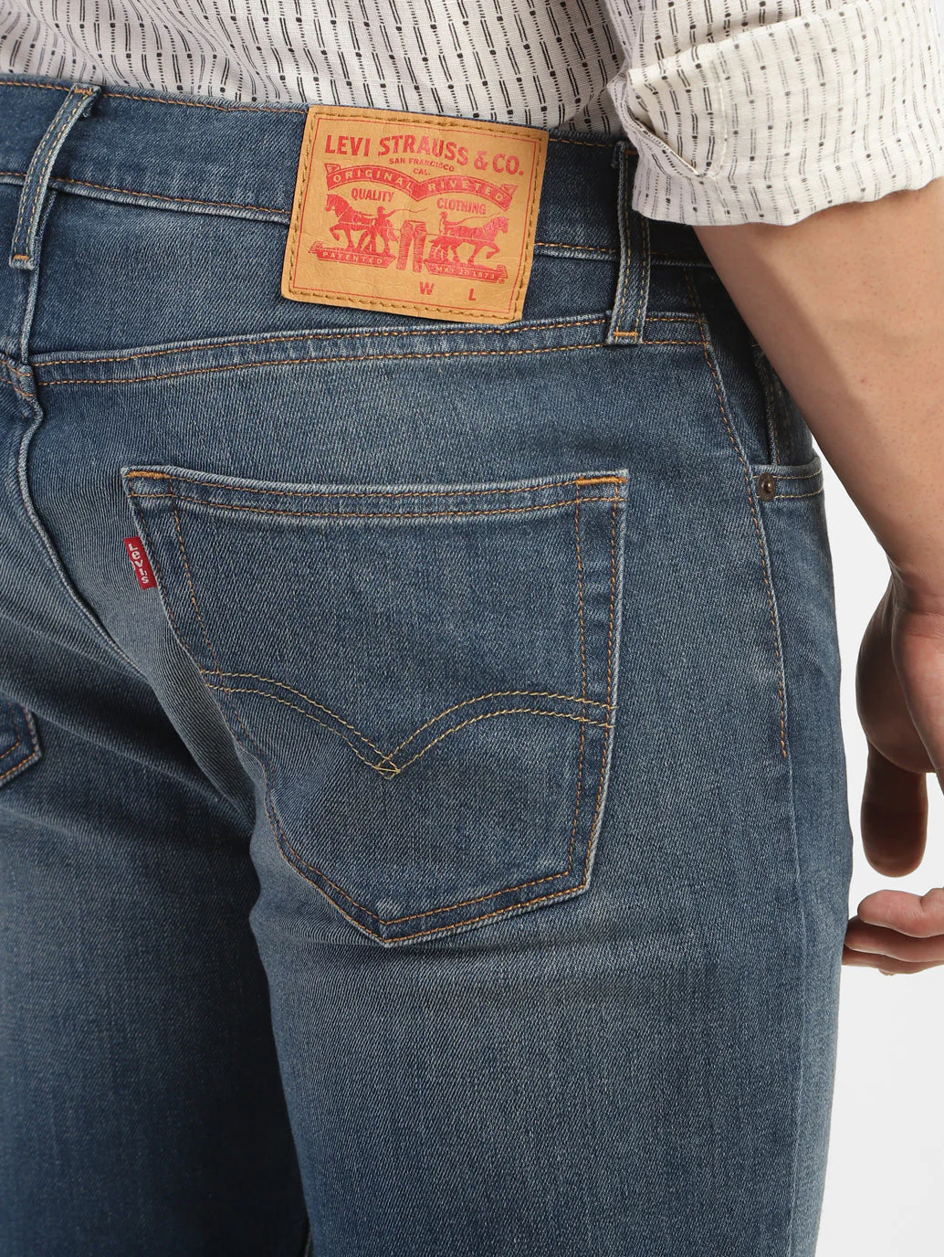 Men's 511 Blue Slim Fit Mid Rise Jeans - Image 8