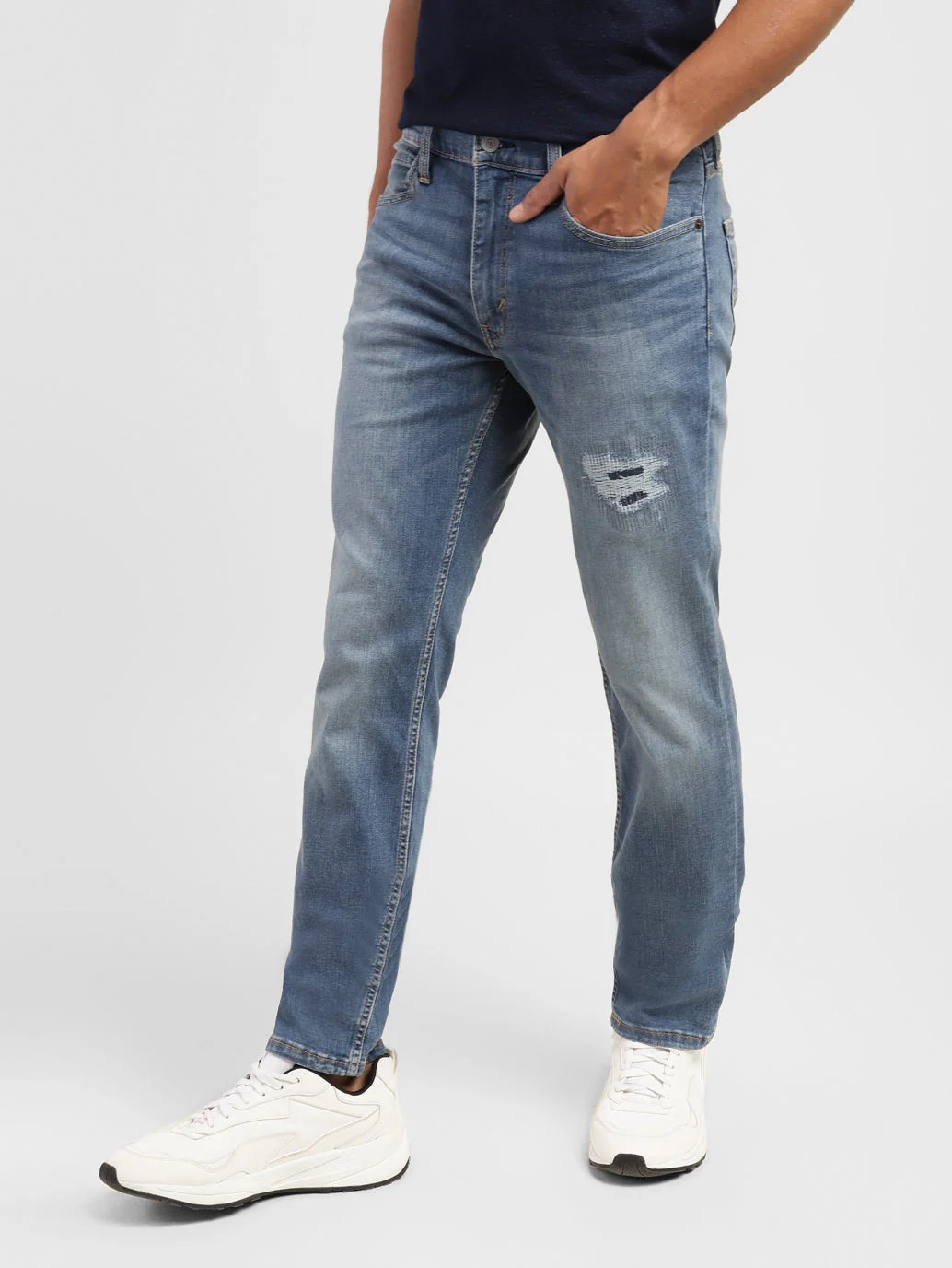 Men's 511 Blue Slim Fit Mid Rise Jeans - Image 5