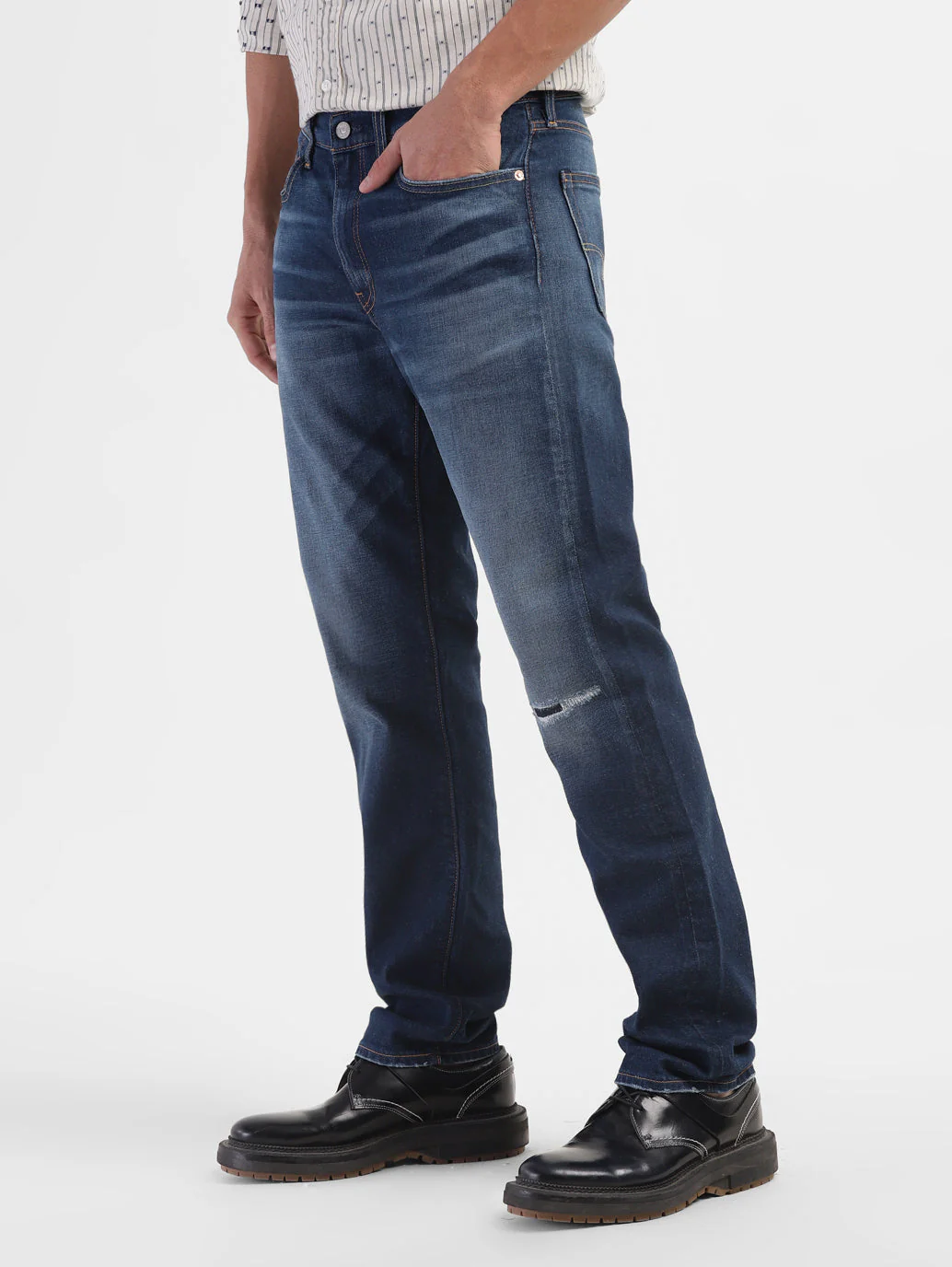 Men's 511 Blue Slim Fit Mid Rise Jeans - Image 5