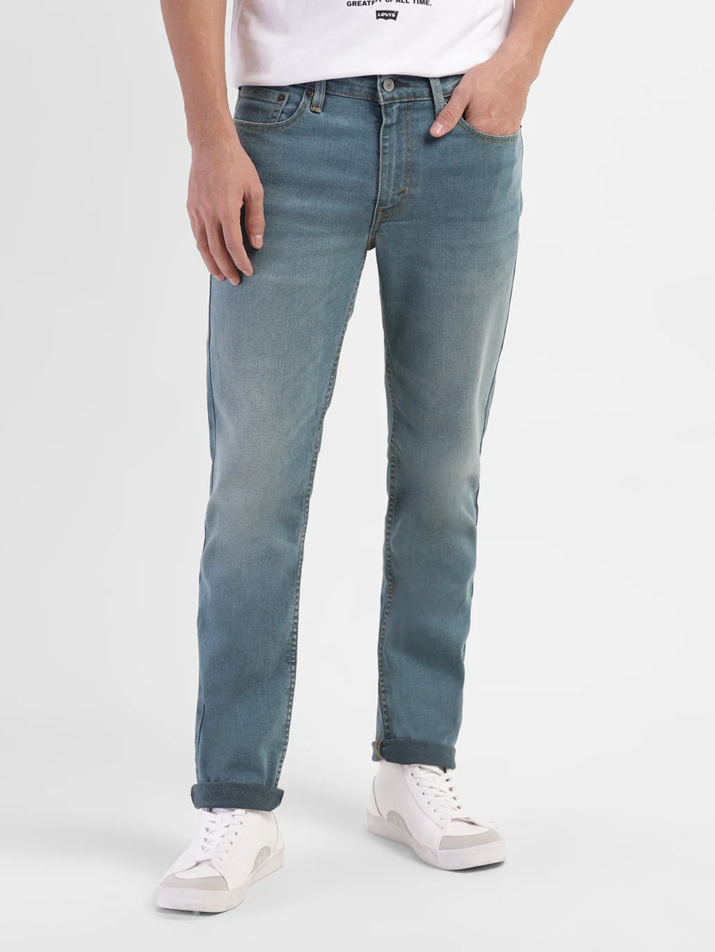 Men's 511 Blue Slim Fit Mid Rise Jeans - Image 2