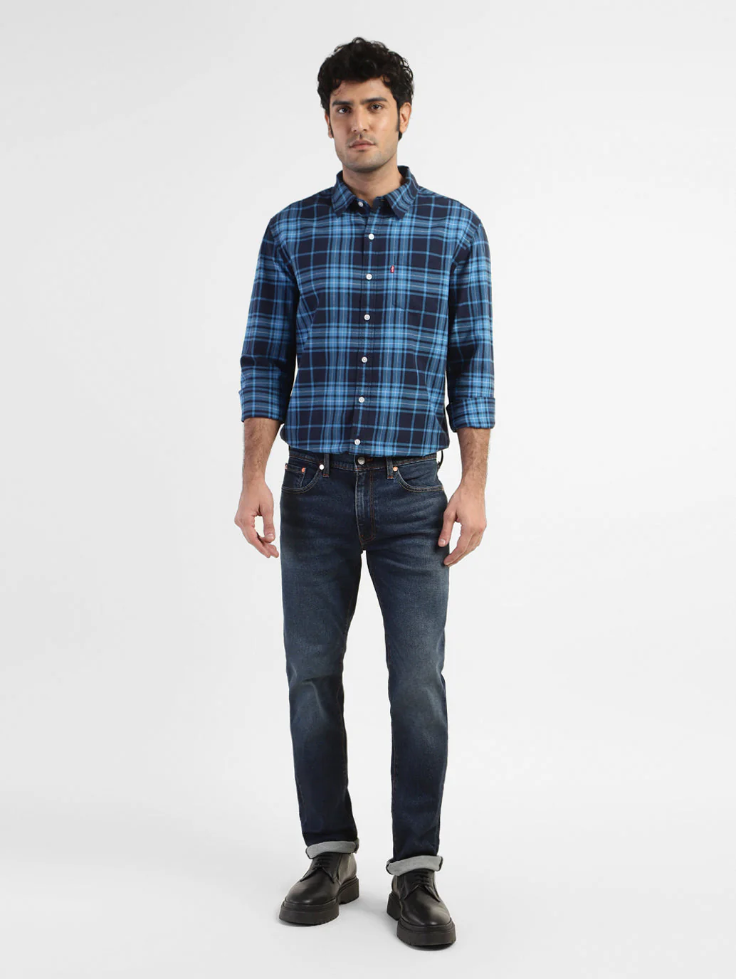 Men's 511 Blue Slim Fit Mid Rise Jeans - Image 6