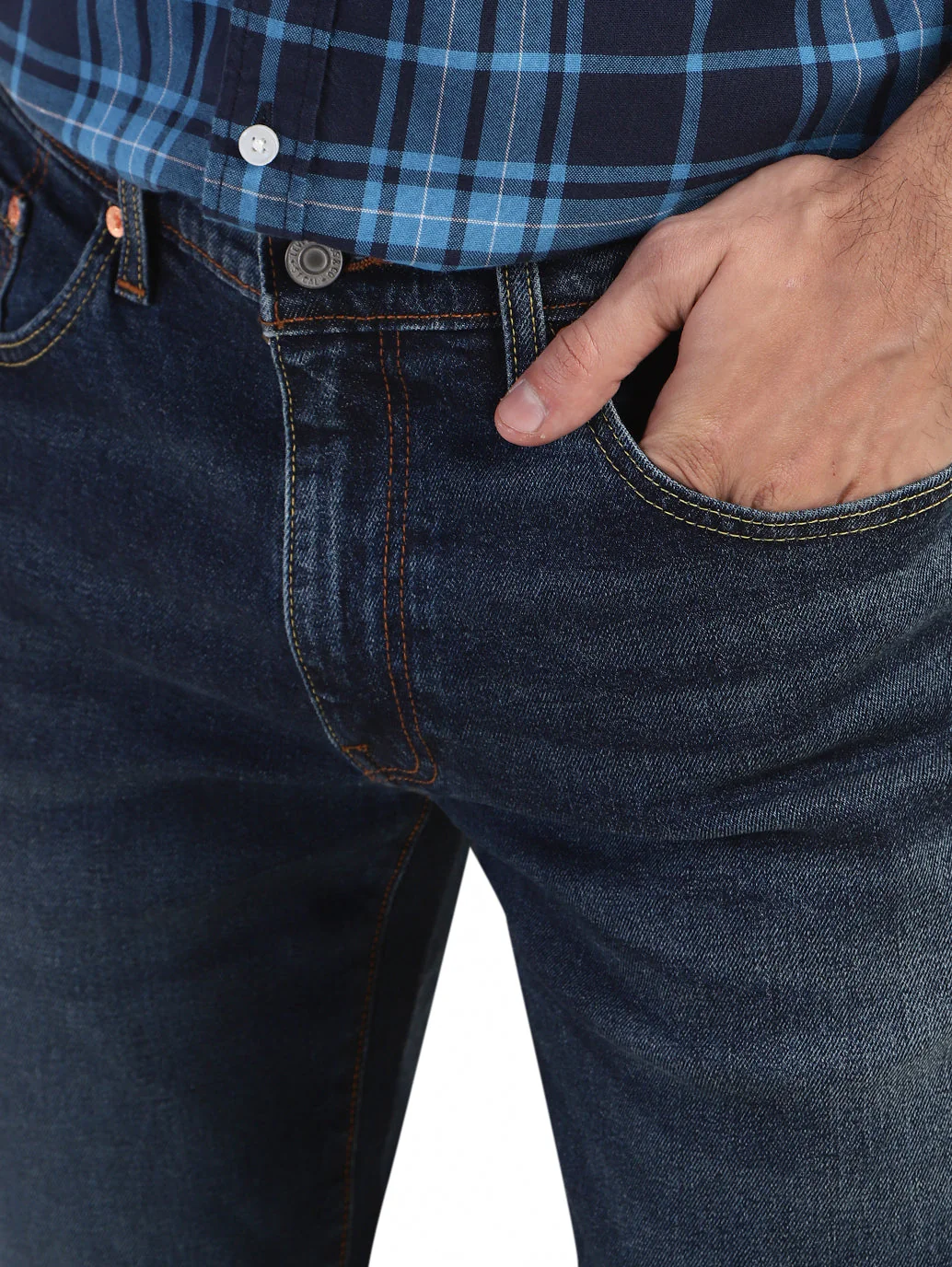 Men's 511 Blue Slim Fit Mid Rise Jeans - Image 7