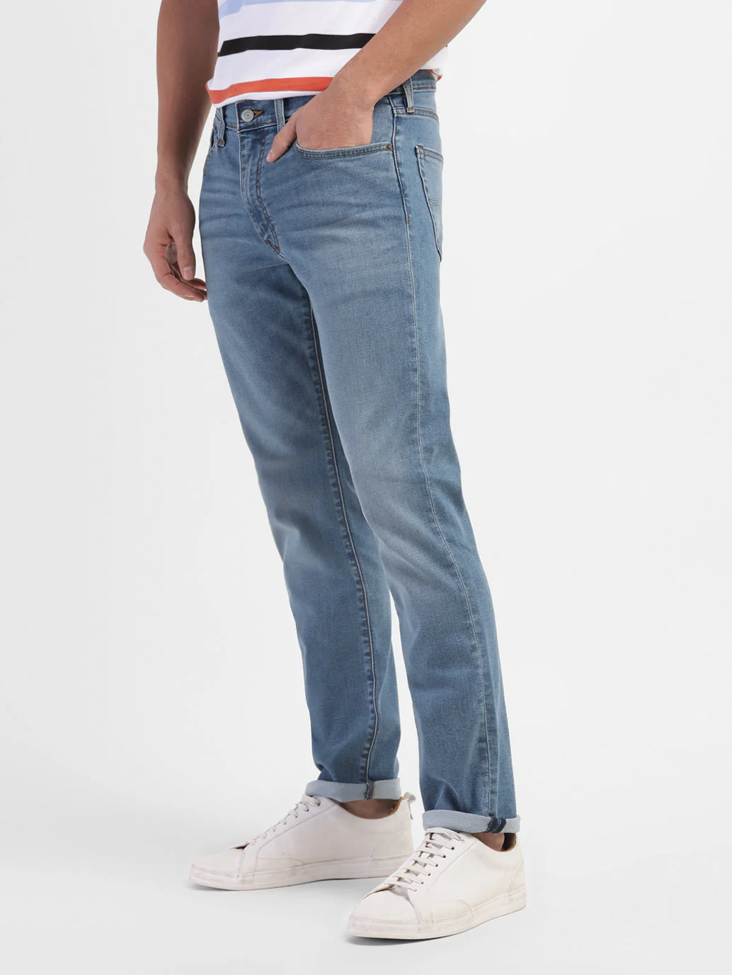 Men's 511 Blue Slim Fit Mid Rise Jeans - Image 5