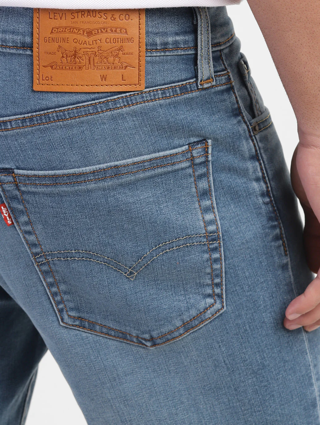 Men's 511 Blue Slim Fit Mid Rise Jeans - Image 8