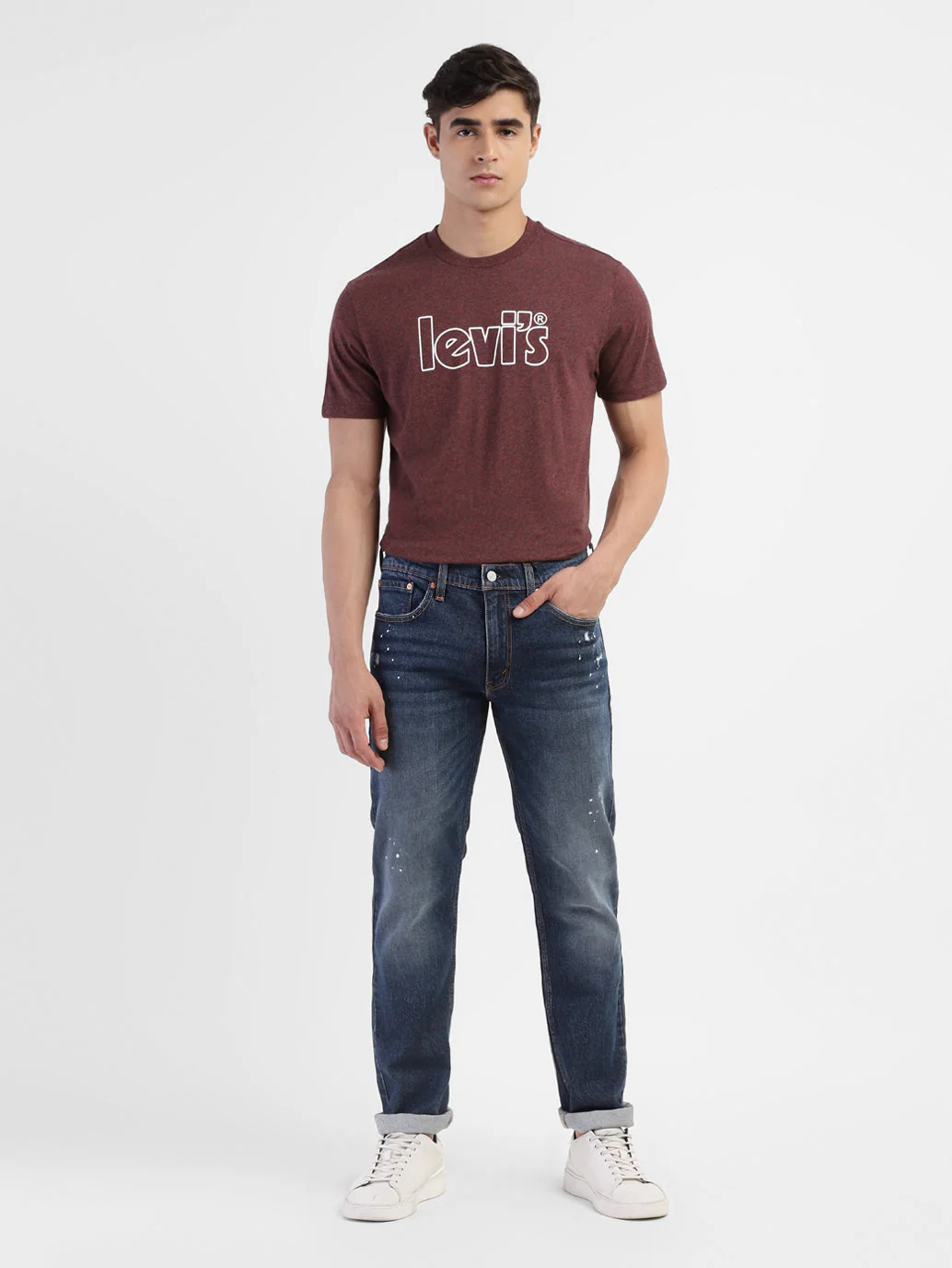 Men's 511 Blue Slim Fit Mid Rise Jeans - Image 6