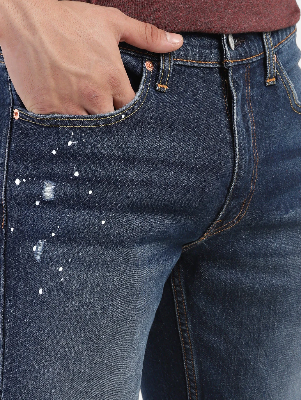Men's 511 Blue Slim Fit Mid Rise Jeans - Image 7