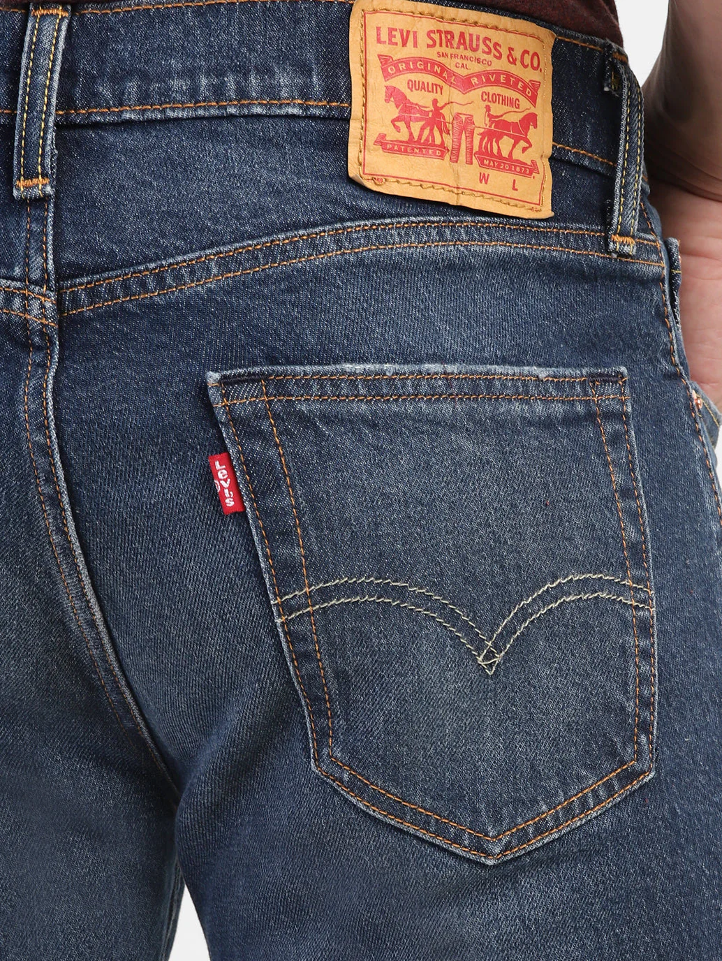 Men's 511 Blue Slim Fit Mid Rise Jeans - Image 8