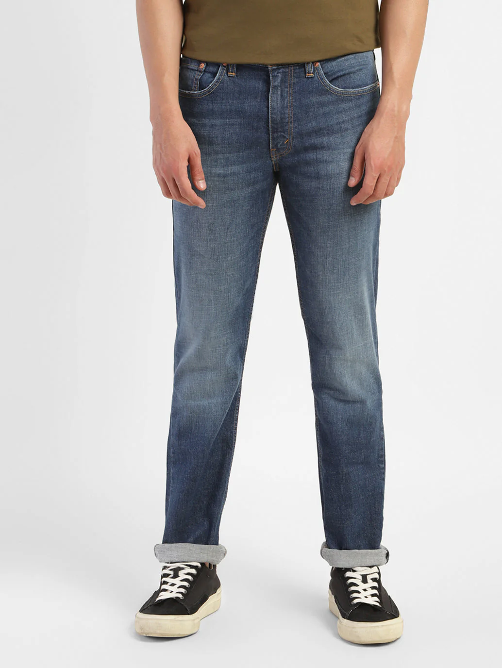 Men's 511 Blue Slim Fit Mid Rise Jeans - Image 2
