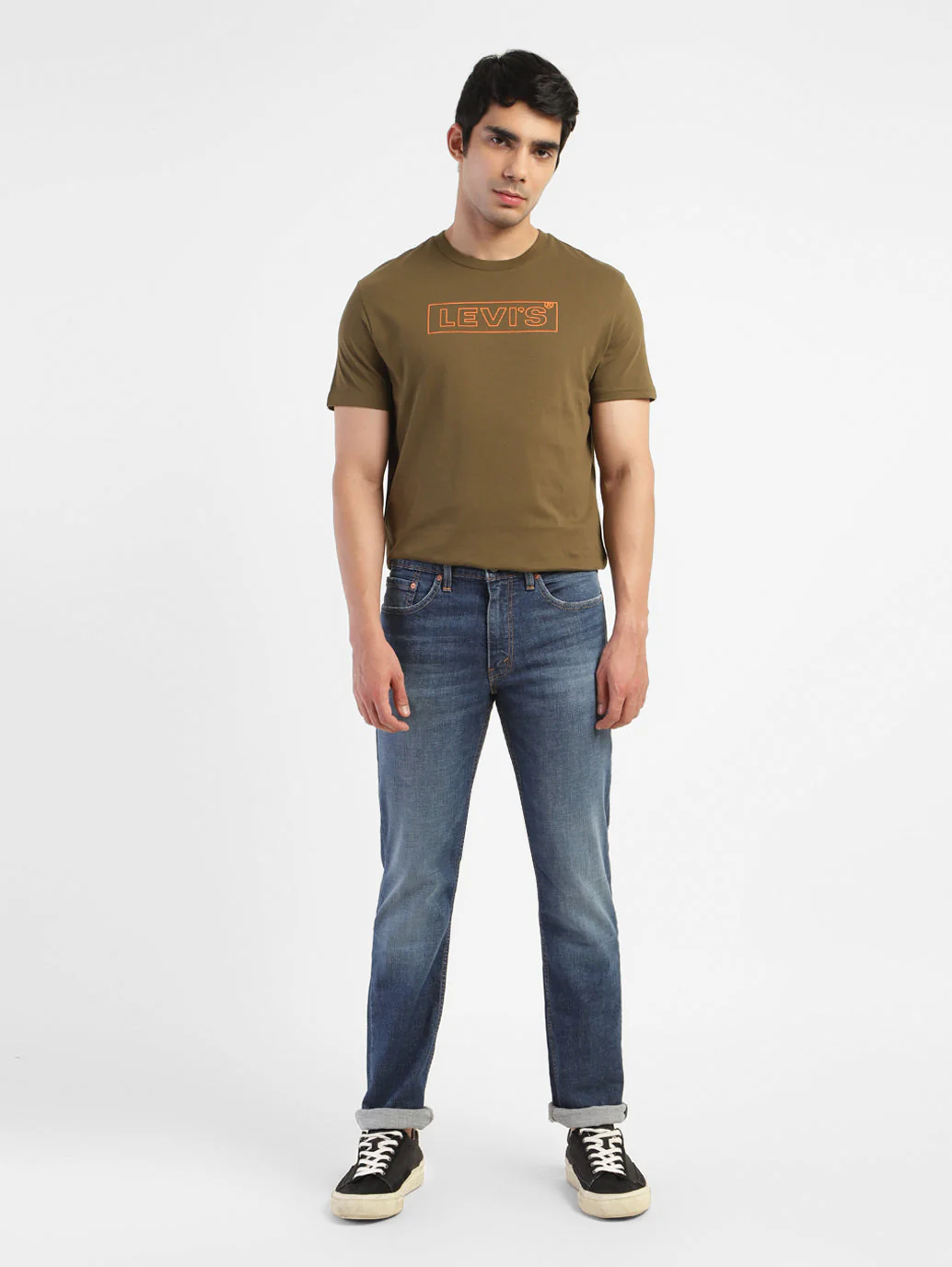 Men's 511 Blue Slim Fit Mid Rise Jeans - Image 6