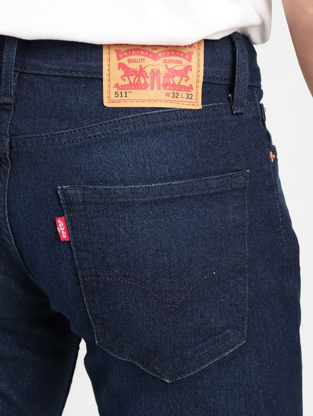 Men's 511 Blue Slim Fit Mid Rise Jeans - Image 7