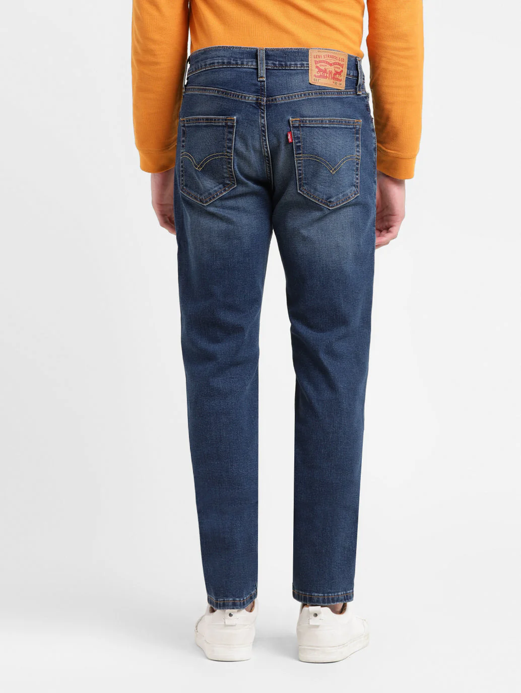 Men's 511 Indigo Slim Fit Mid Rise Jeans - Image 3