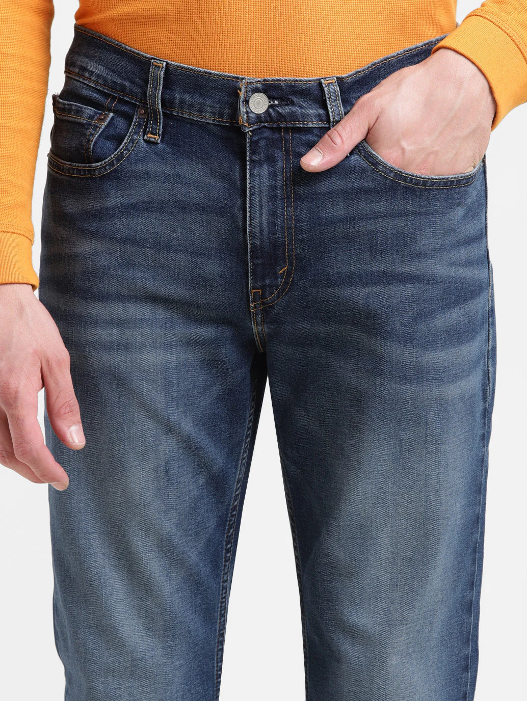 Men's 511 Indigo Slim Fit Mid Rise Jeans - Image 7