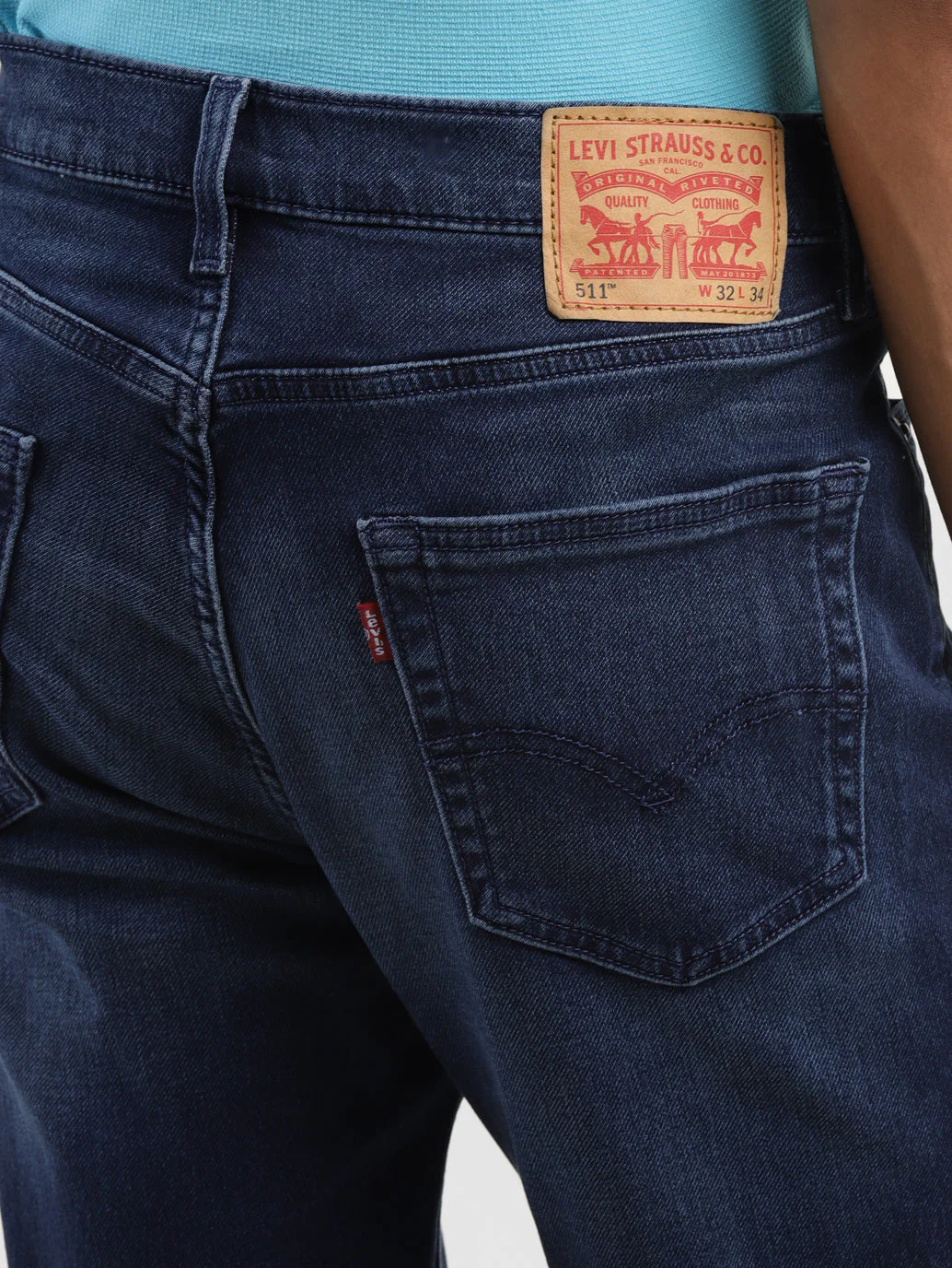 Men's 511 Blue Slim Fit Mid Rise Jeans - Image 7