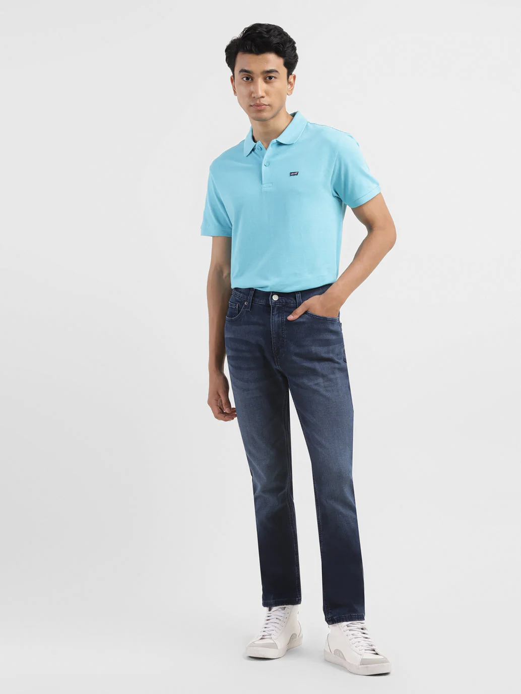 Men's 511 Blue Slim Fit Mid Rise Jeans - Image 8