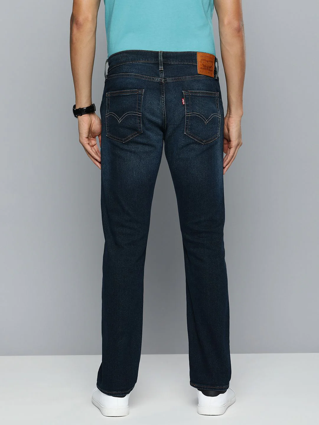Men's 511 Blue Slim Fit Mid Rise Jeans - Image 3