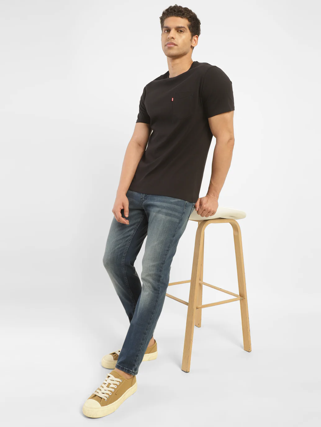 Men's 511 Blue Slim Fit Mid Rise Jeans - Image 2