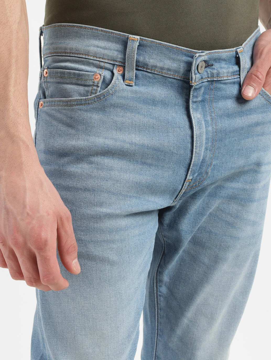 Men's 511 Blue Slim Fit Mid Rise Jeans - Image 7
