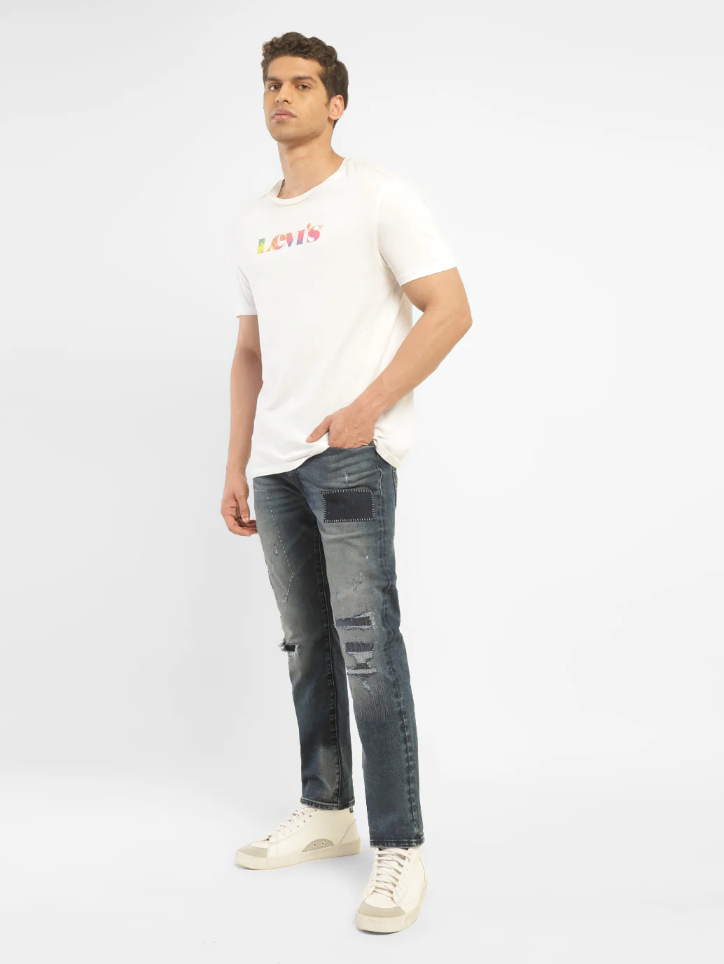 Men's 511 Blue Slim Fit Mid Rise Jeans