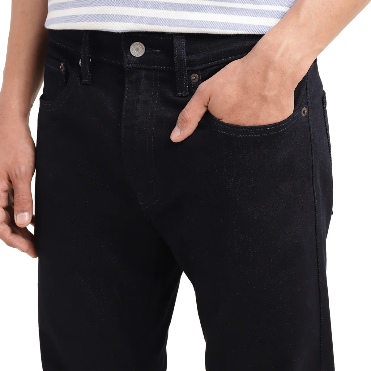 Men's 511 Navy Blue Slim Fit Mid Rise Jeans - Image 6
