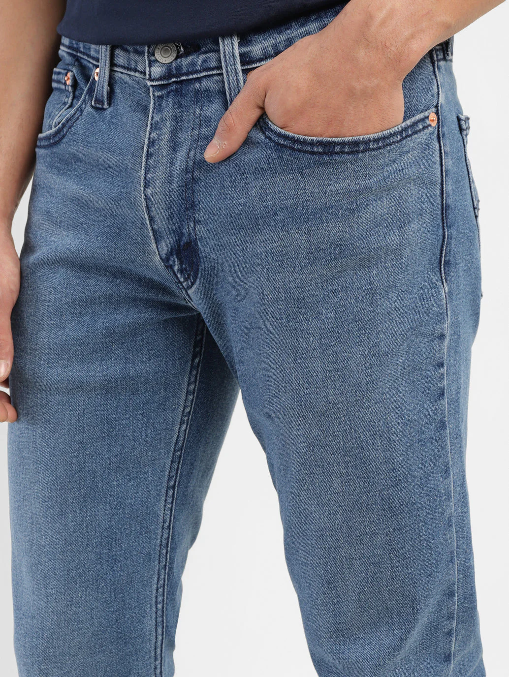 Men's 511 Blue Slim Fit Mid Rise Jeans - Image 7