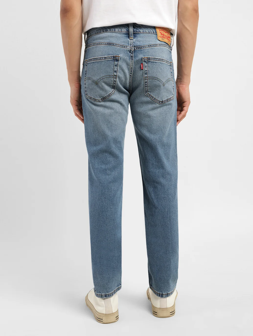 Men's 511 Blue Slim Fit Mid Rise Jeans - Image 5