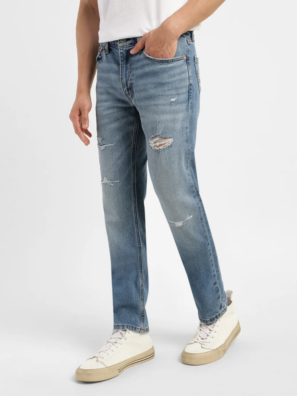 Men's 511 Blue Slim Fit Mid Rise Jeans - Image 6