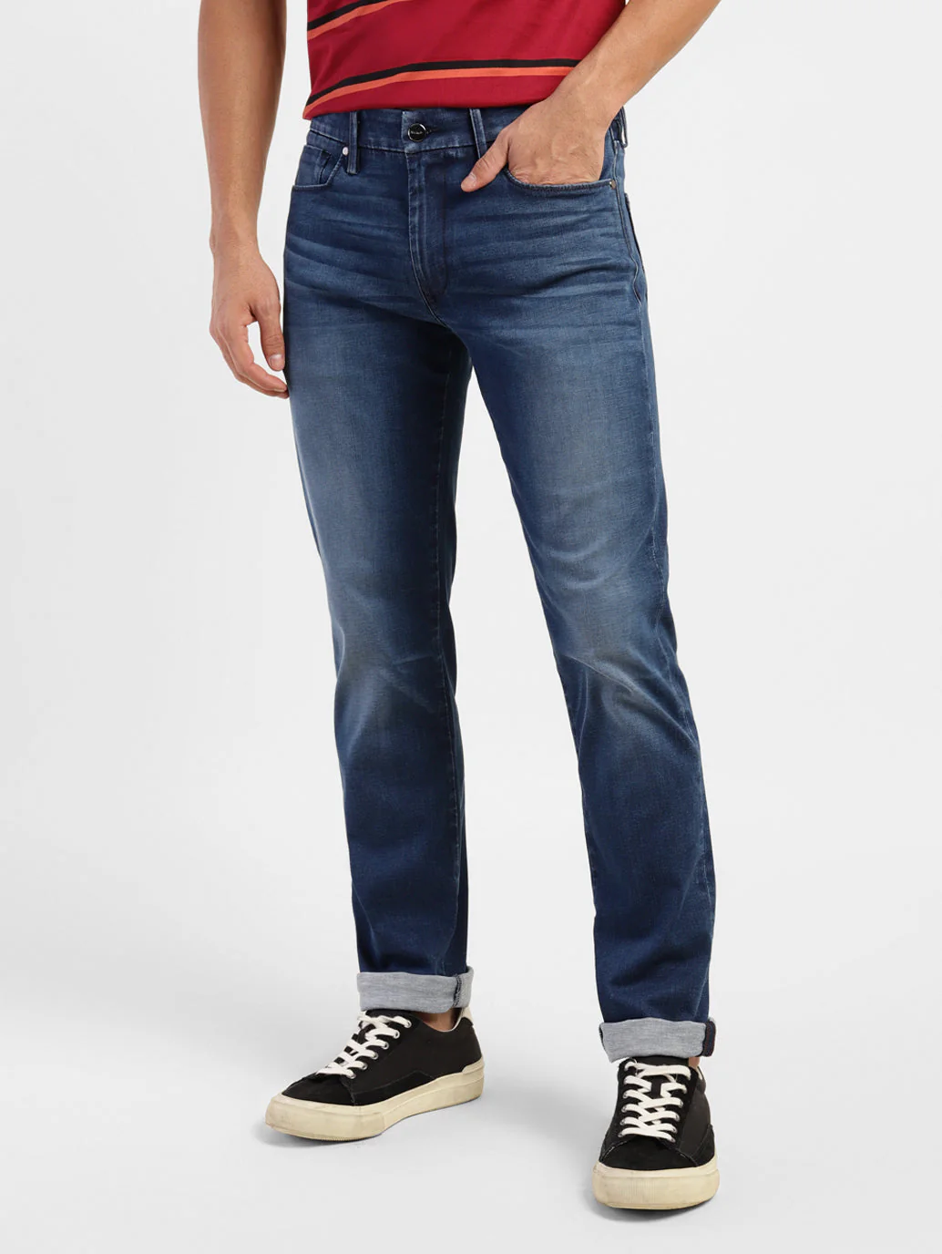 Men's Redloop 511 Blue Slim Fit Mid Rise Jeans
