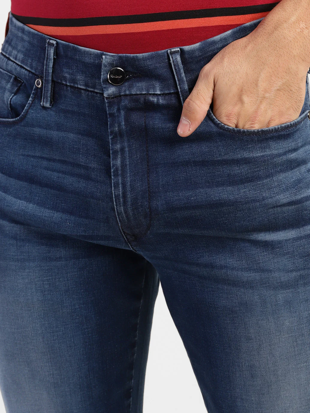 Men's Redloop 511 Blue Slim Fit Mid Rise Jeans - Image 6