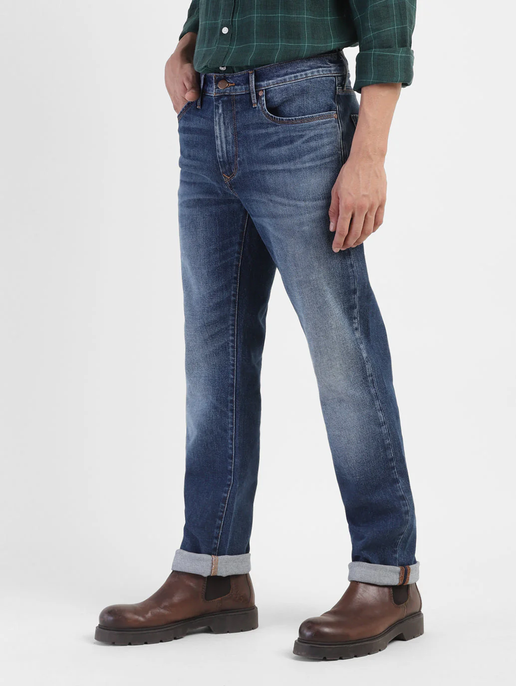 Men's Redloop 511 Blue Slim Fit Mid Rise Jeans - Image 5