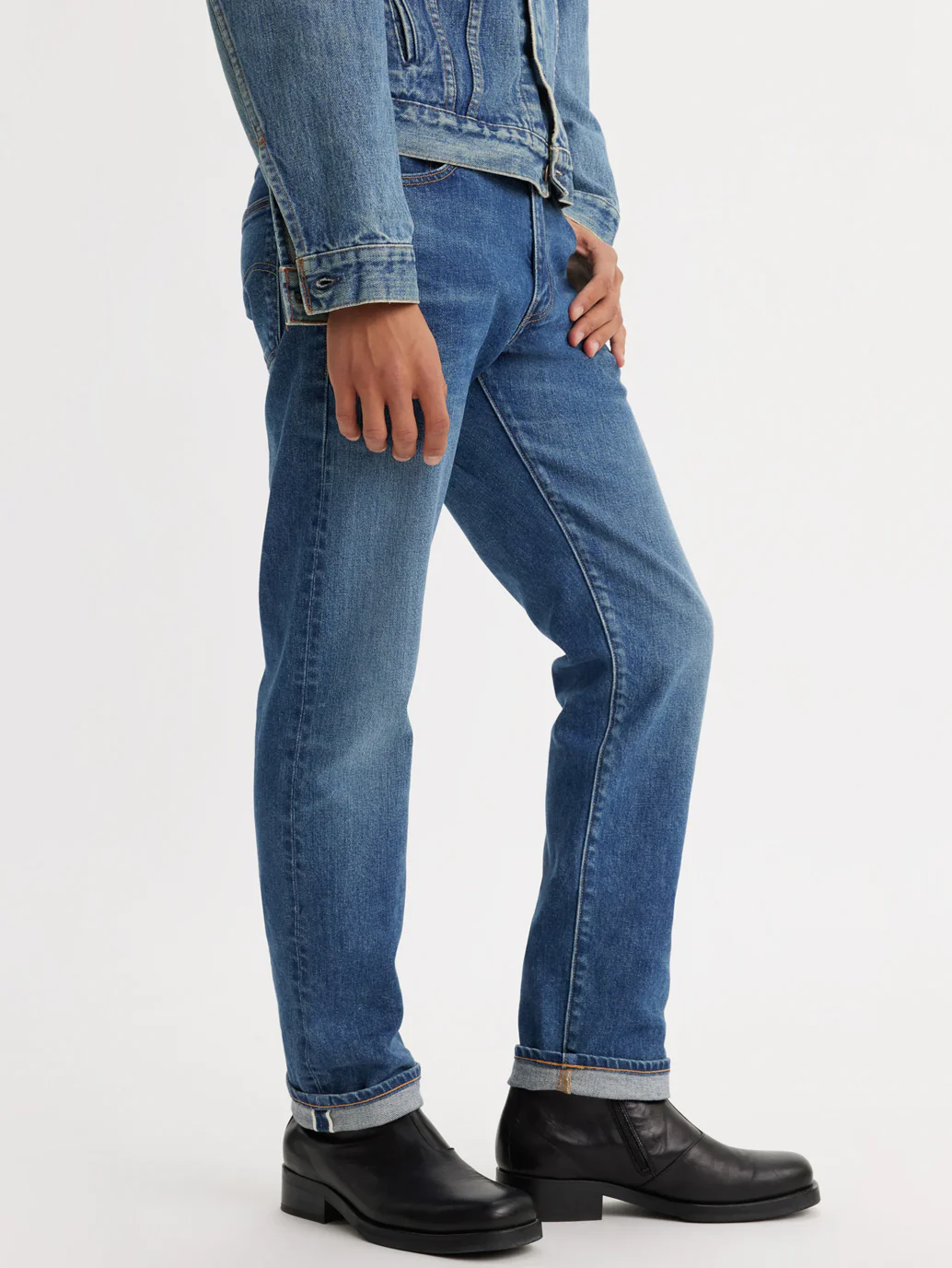 Men's 511 Blue Slim Fit Mid Rise Jeans - Image 5