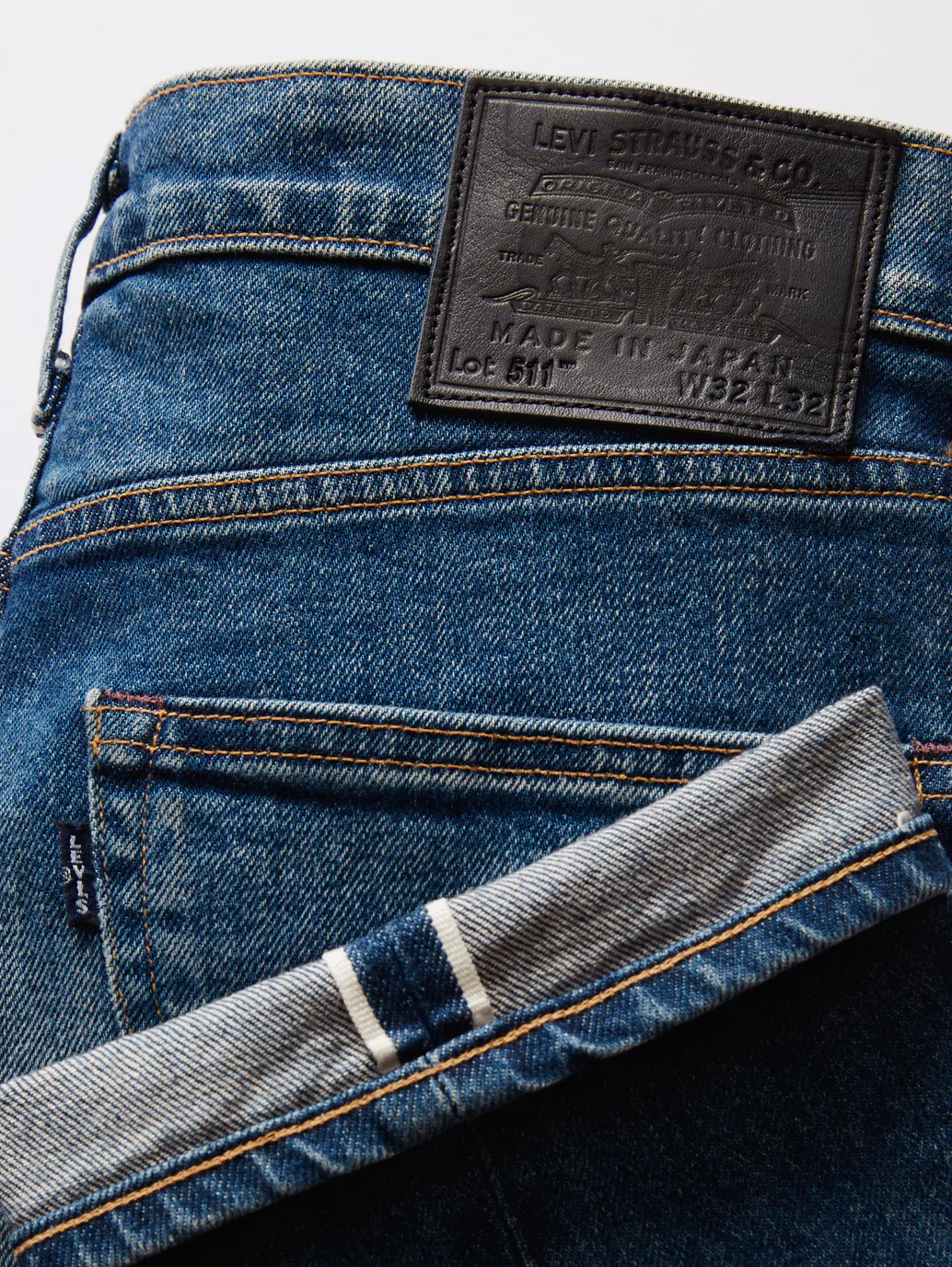 Men's 511 Blue Slim Fit Mid Rise Jeans - Image 6