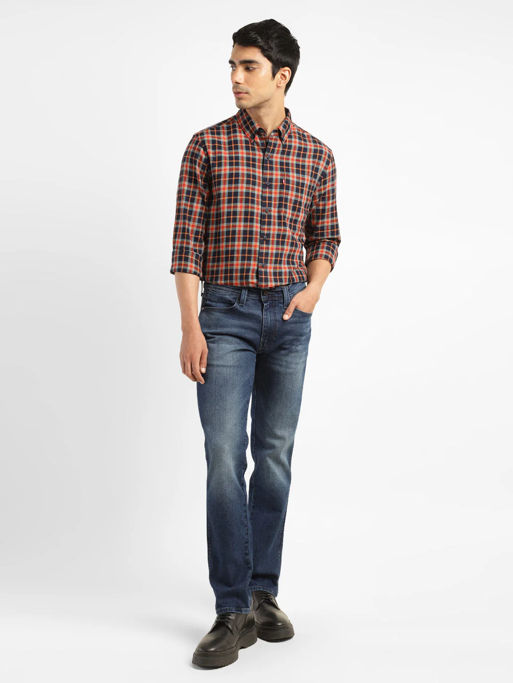 Men's 511 Blue Slim Fit Mid Rise Jeans - Image 8