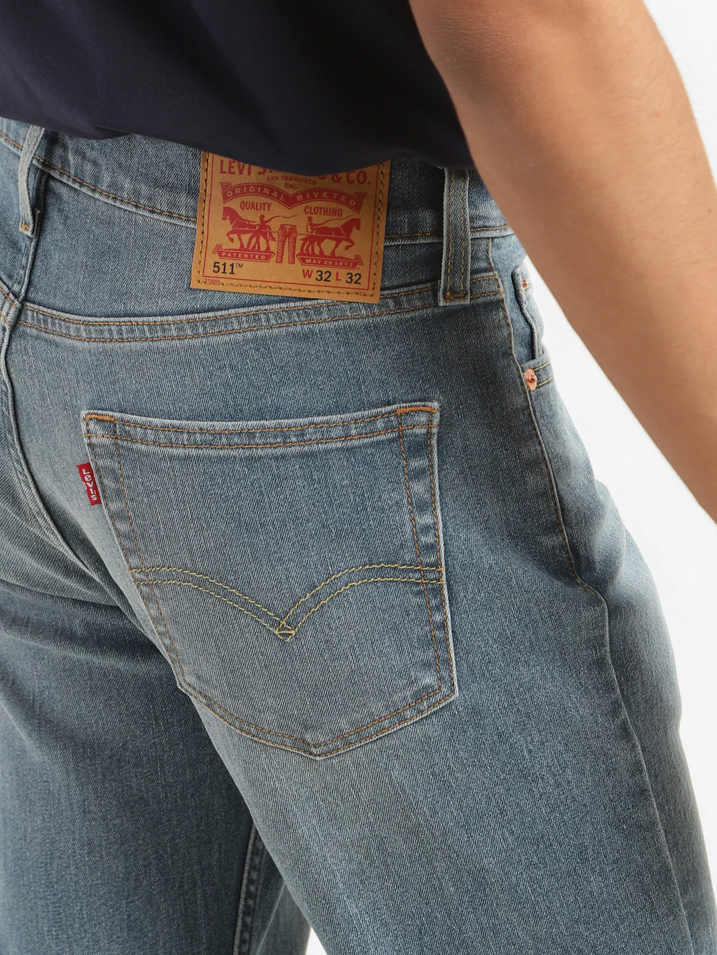 Men's 511 Blue Slim Fit Mid Rise Jeans - Image 7