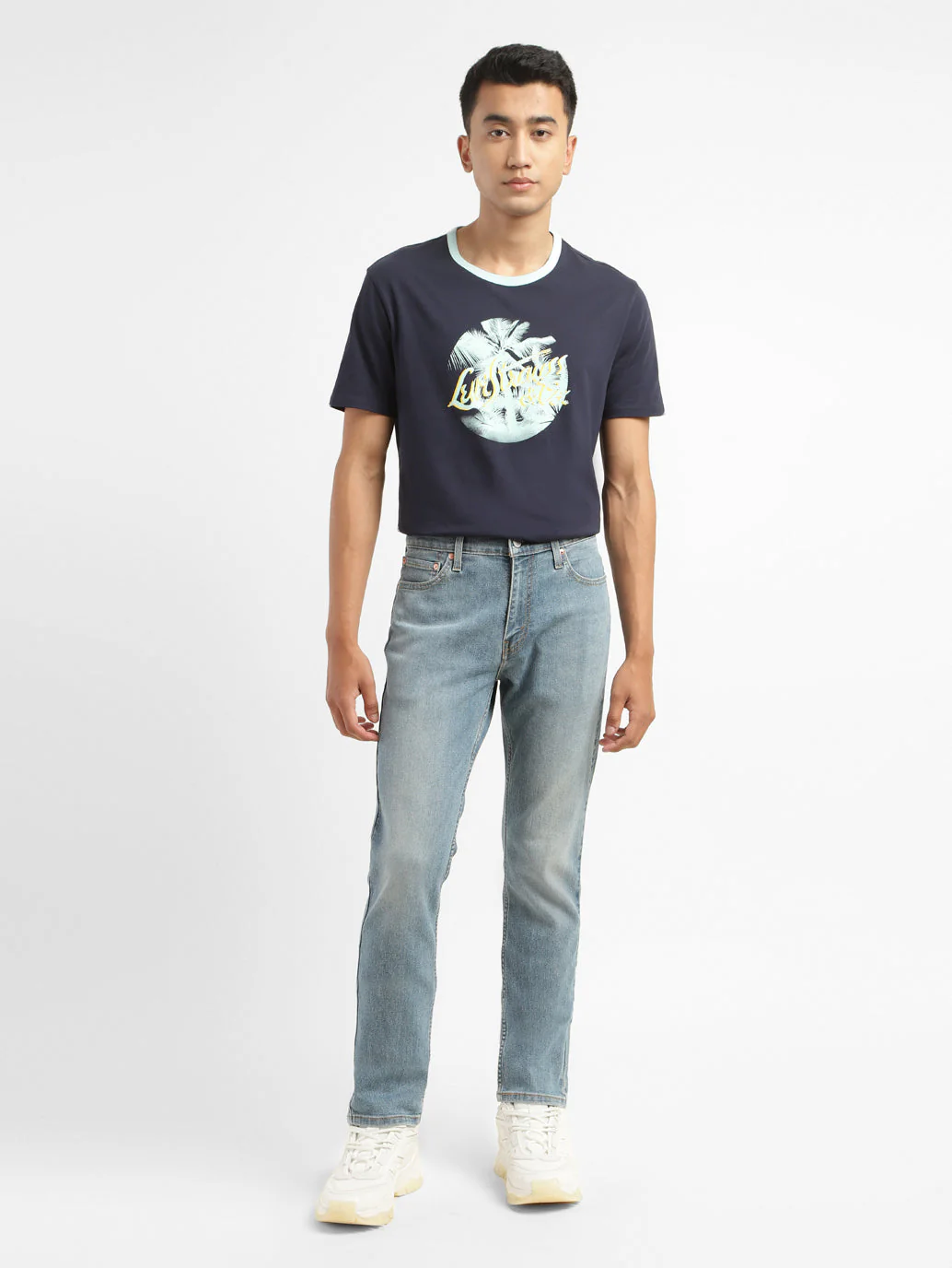 Men's 511 Blue Slim Fit Mid Rise Jeans - Image 8