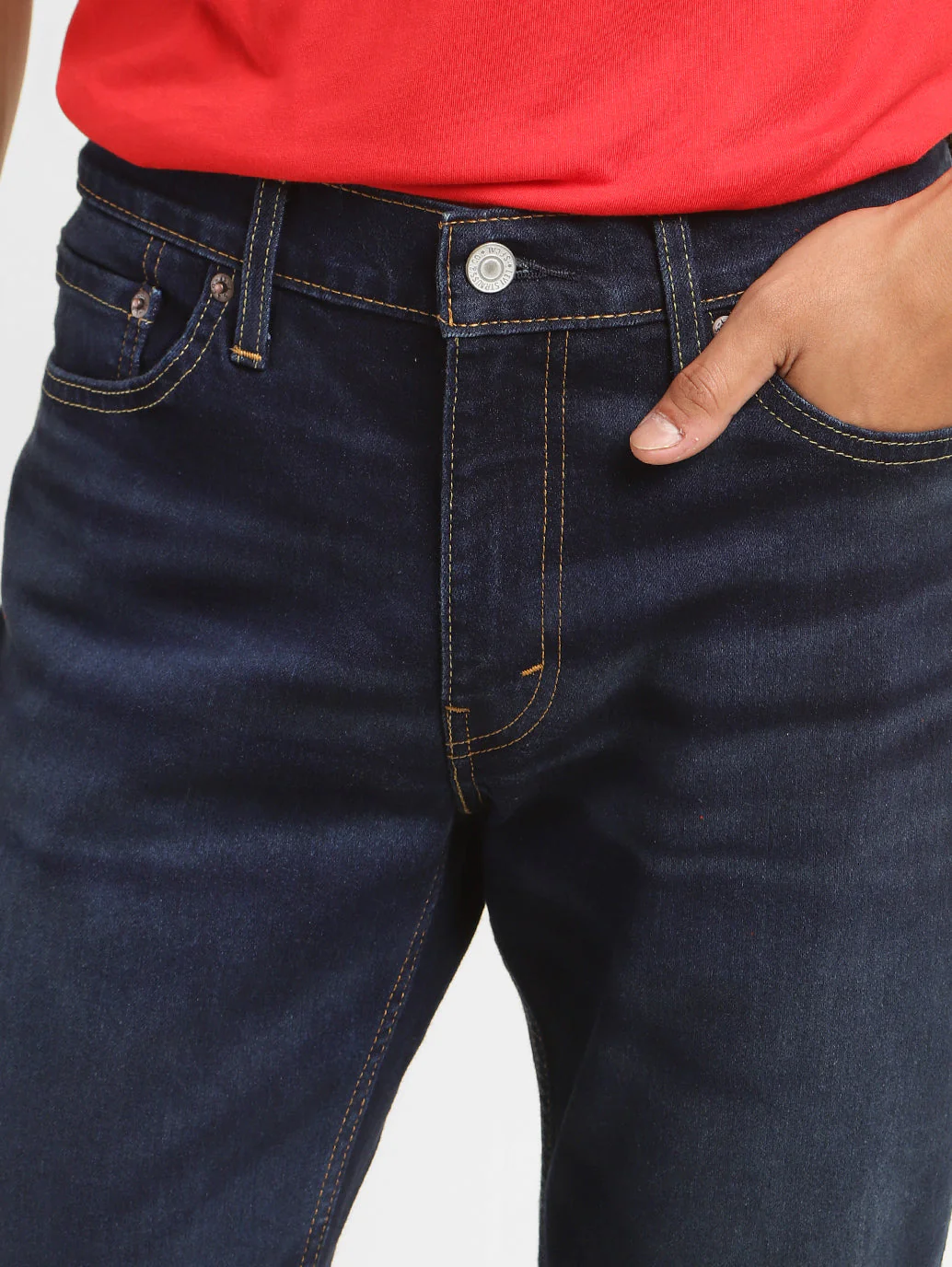 Men's 511 Blue Slim Fit Mid Rise Jeans - Image 6