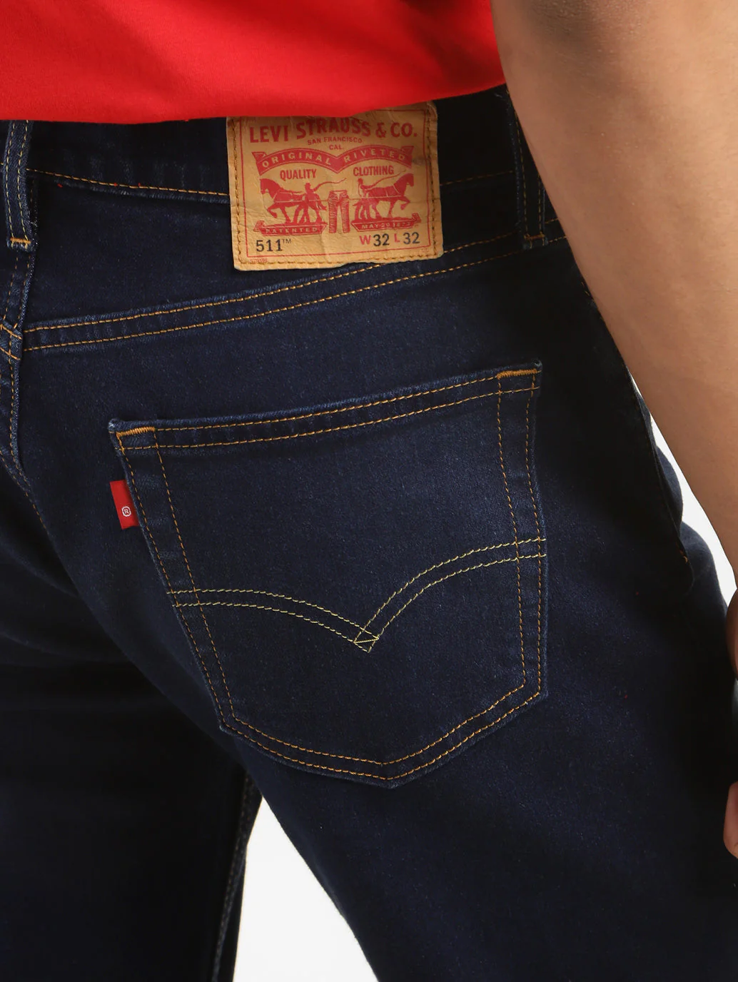 Men's 511 Blue Slim Fit Mid Rise Jeans - Image 7