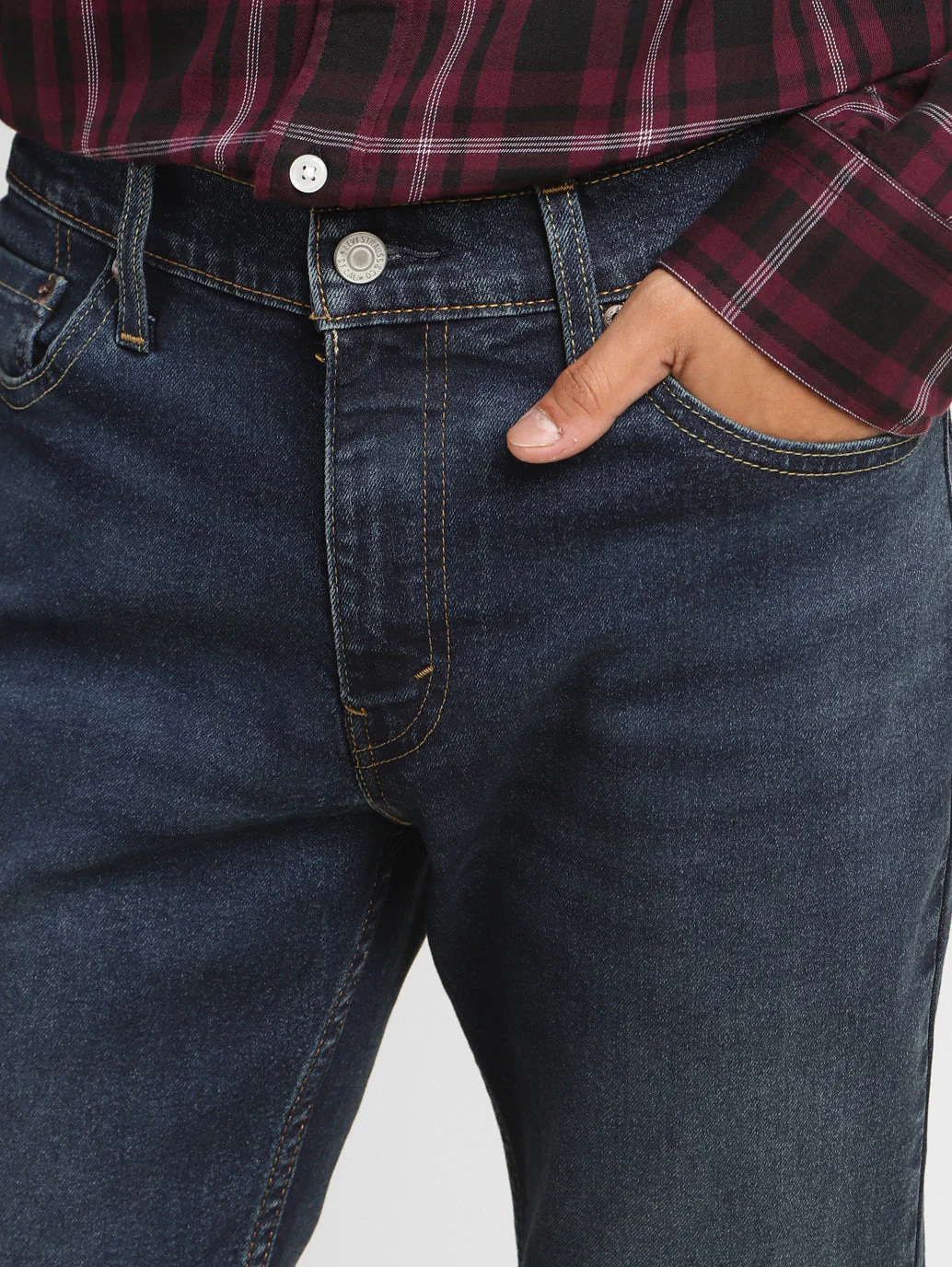 Men's 511 Blue Slim Fit Mid Rise Jeans - Image 6