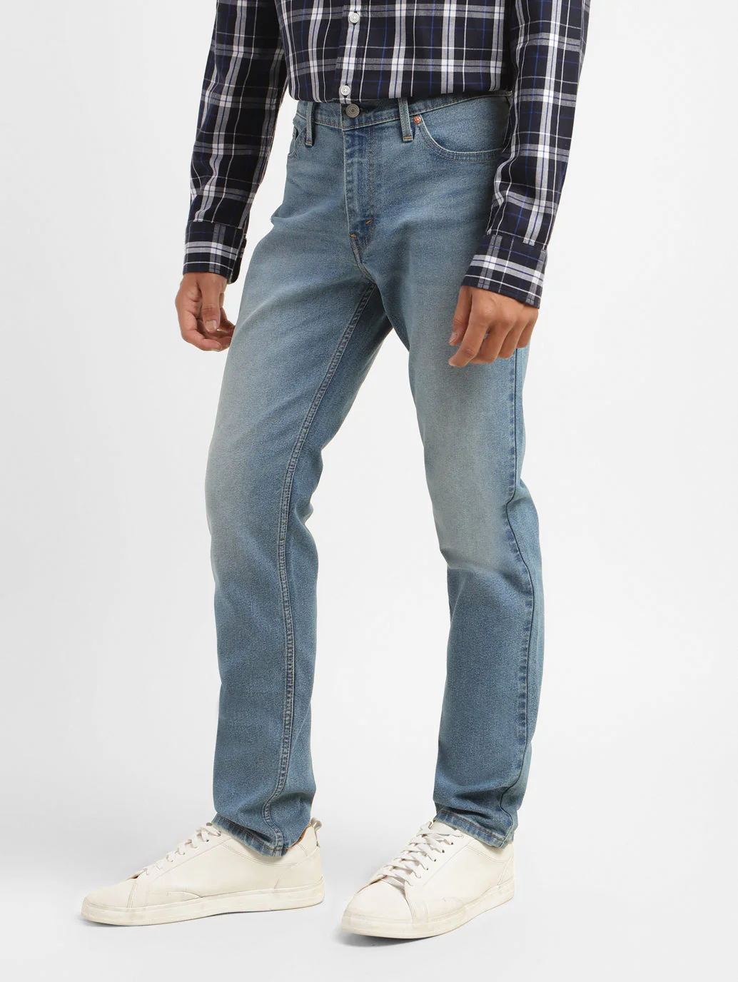 Men's 511 Blue Slim Fit Mid Rise Jeans - Image 5