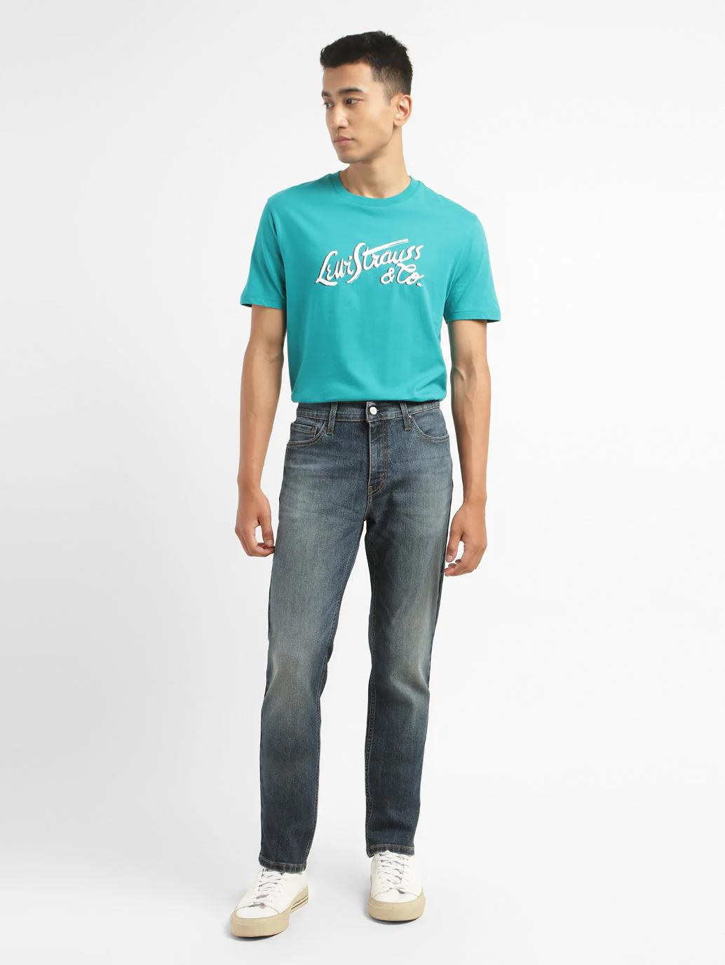 Men's 511 Blue Slim Fit Mid Rise Jeans - Image 8
