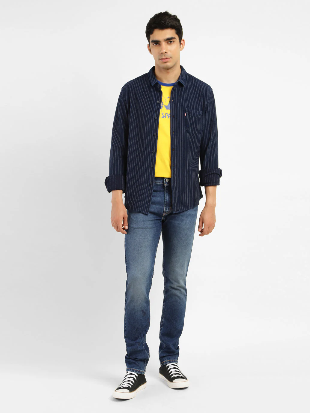 Men's 511 Blue Slim Fit Mid Rise Jeans