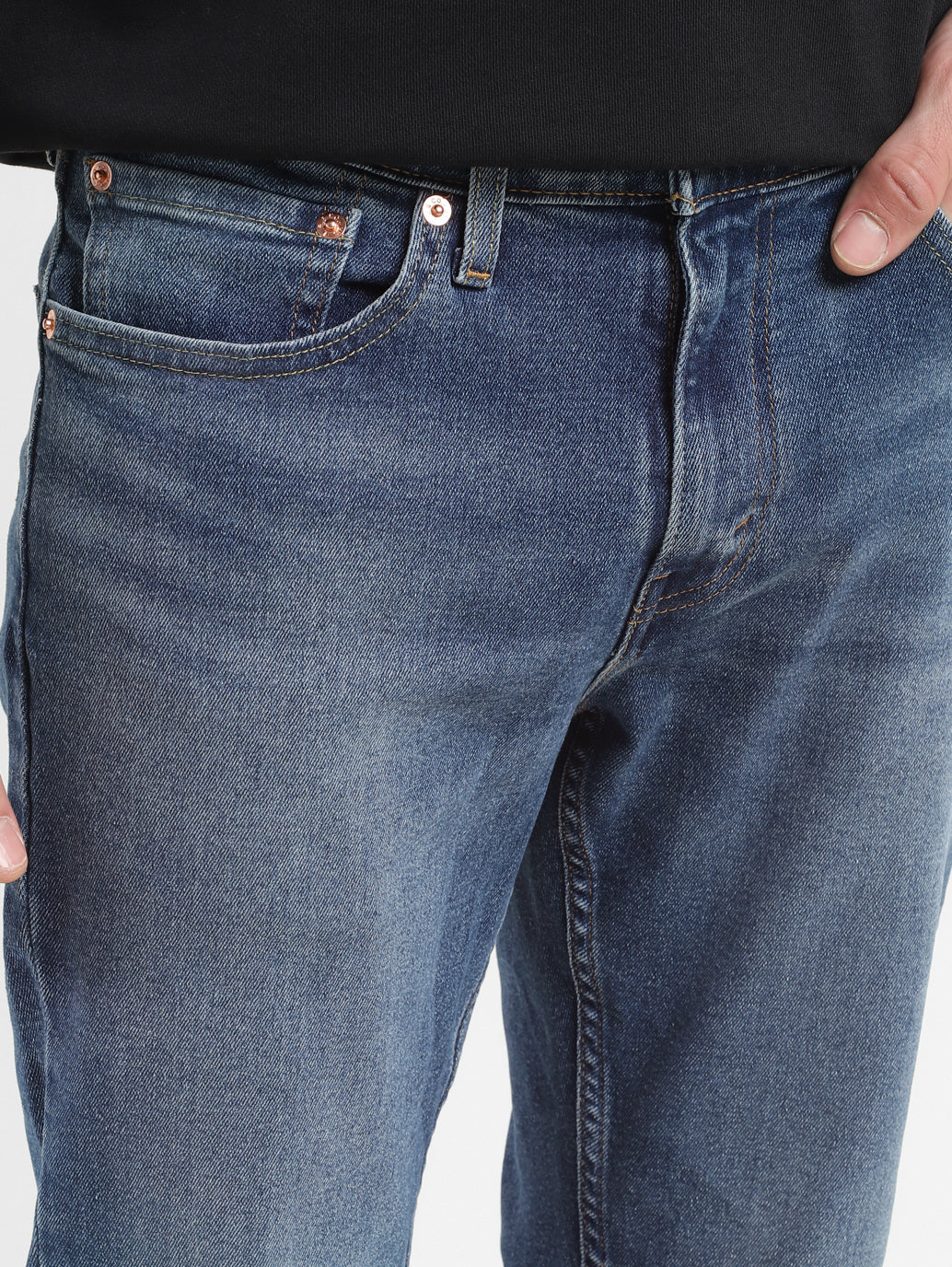 Men's 511 Blue Slim Fit Mid Rise Jeans - Image 7