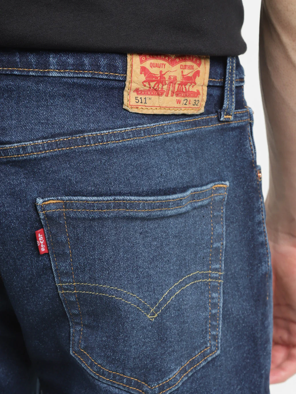 Men's 511 Blue Slim Fit Mid Rise Jeans - Image 6