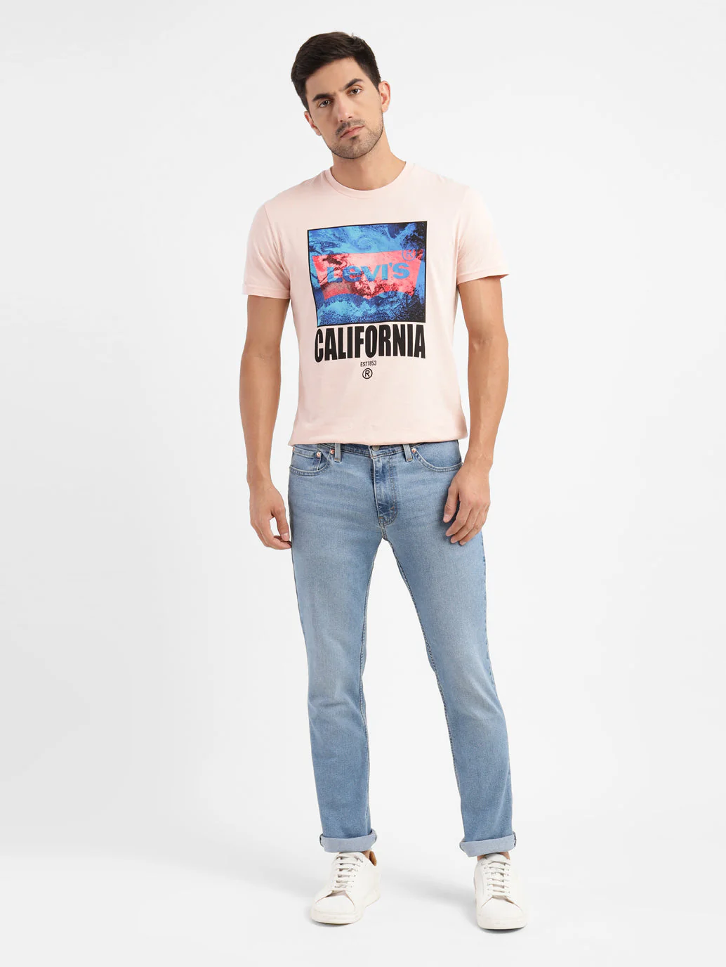 Men's 511 Blue Slim Fit Mid Rise Jeans - Image 6